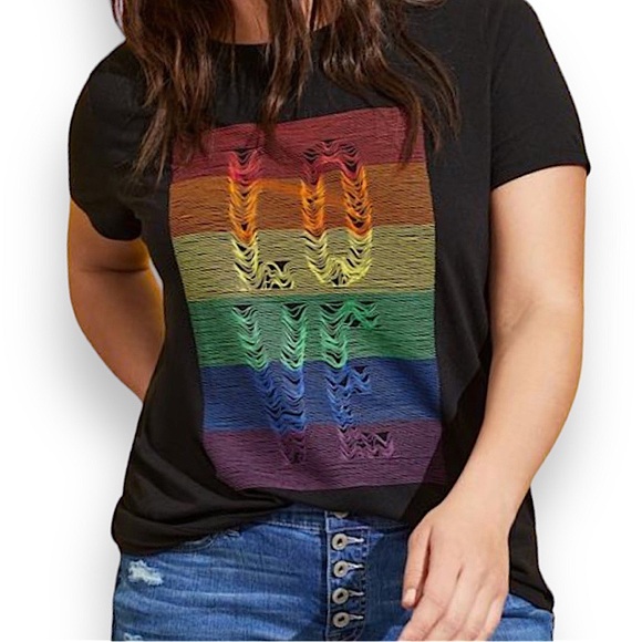 torrid Tops - TORRID NWOT Triblend Jersey Love Rainbow Celebrate Love Vintage Tee